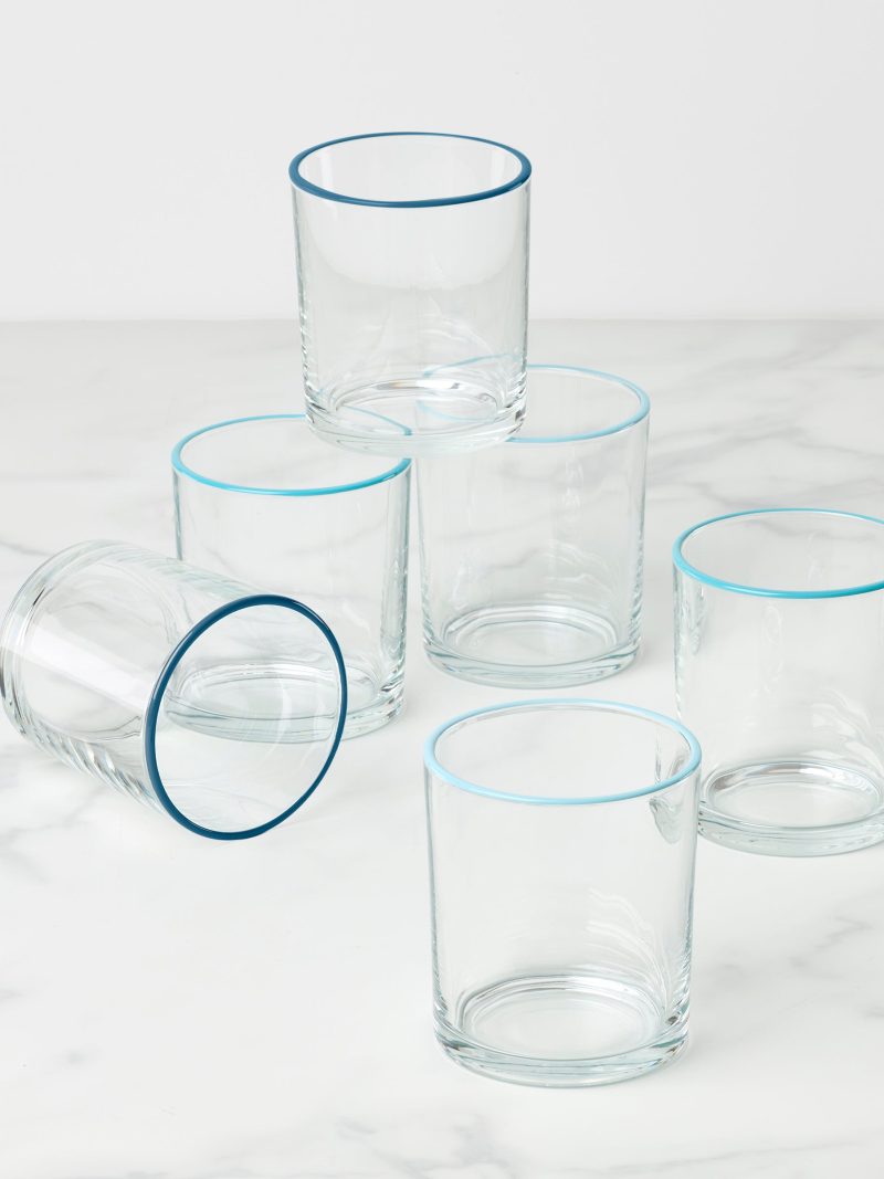 24 Seven Turquoise Medium Tumbler - Set Of 6