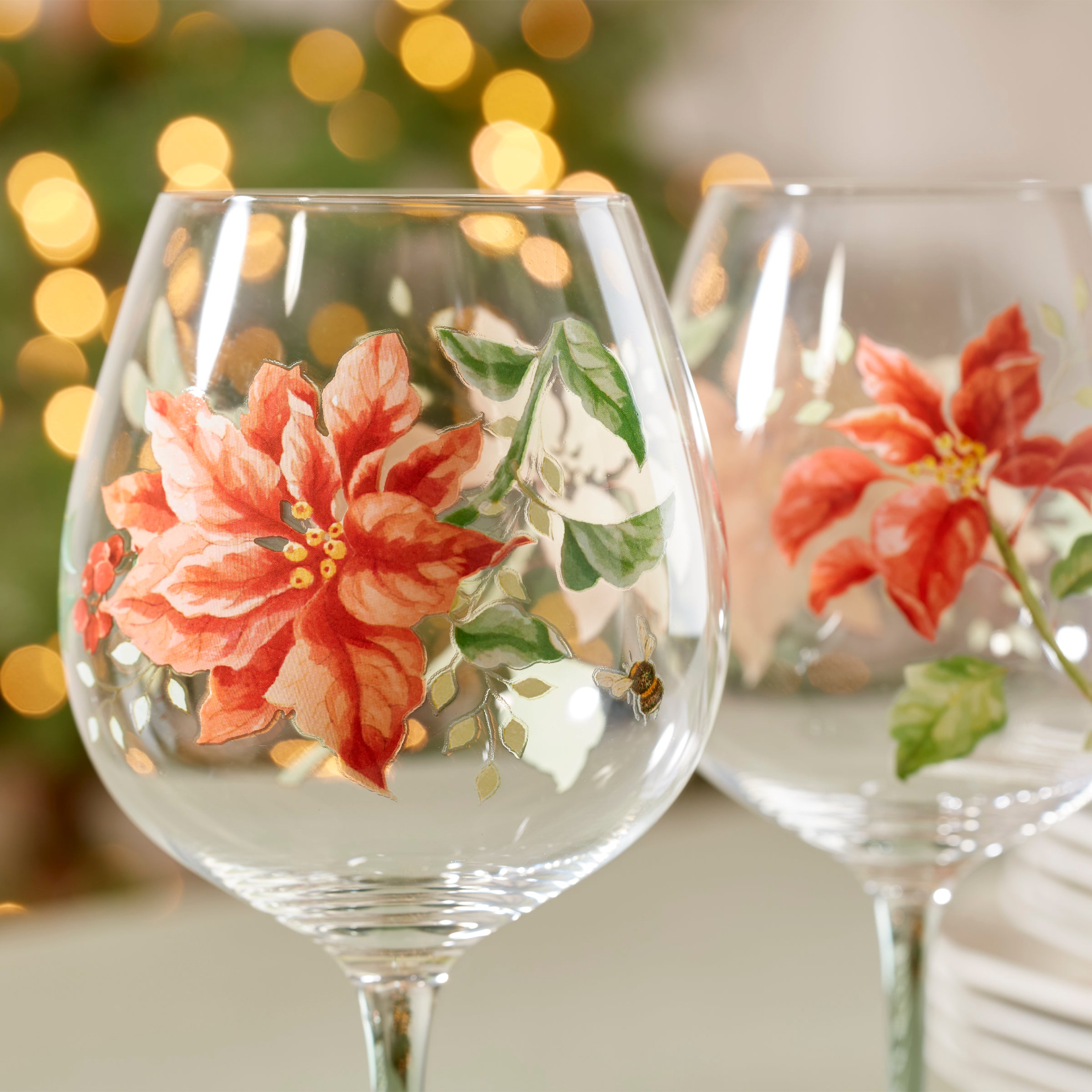Butterfly Meadow Holliday Balloon Glasses - Set Of 4