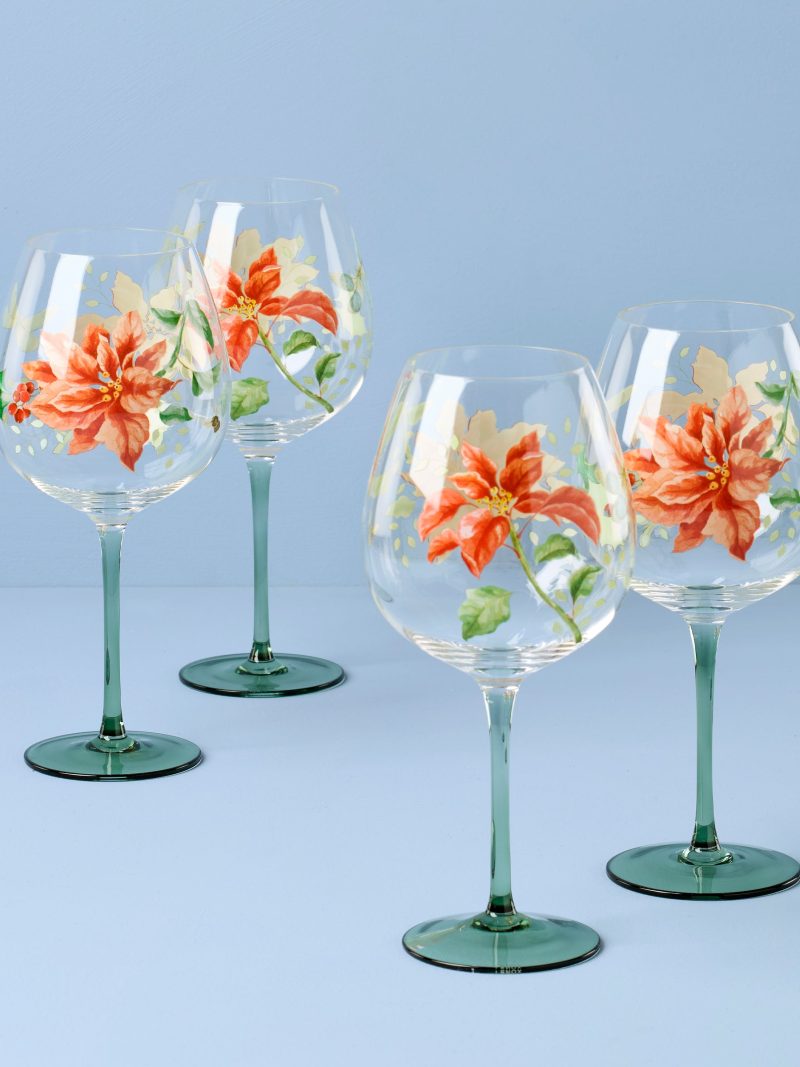 Butterfly Meadow Holliday Balloon Glasses - Set Of 4