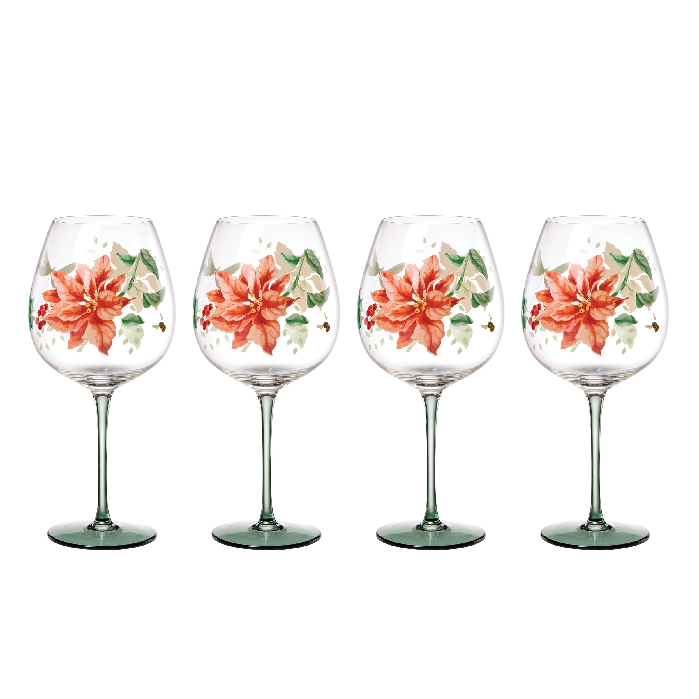 Butterfly Meadow Holliday Balloon Glasses - Set Of 4